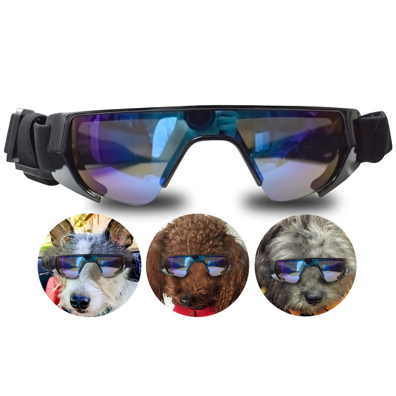URBEST Dog Goggles, Eye Protection (New Version) for Small Dog Sunglasses Waterproof Windproof UV Protection for Doggy Puppy Cats Dark Blue - BeesActive Australia