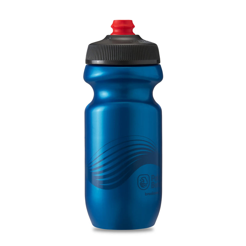 Polar Bottle Breakaway Wave Lightweight Bike Water Bottle - BPA-Free, Cycling & Sports Squeeze Bottle 20 Oz Blue - BeesActive Australia