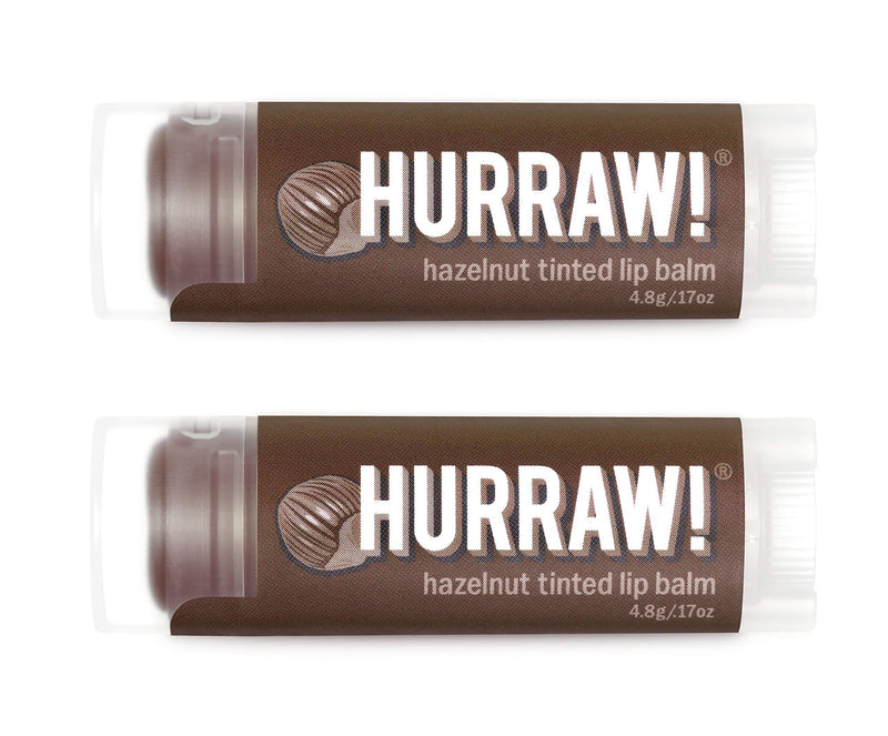 Hurraw! Hazelnut Tinted Lip Balm, 2 Pack: Organic, Certified Vegan, Cruelty and Gluten Free. Non-GMO, 100% Natural Ingredients. Bee, Shea, Soy and Palm Free. Made in USA - BeesActive Australia