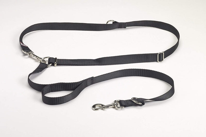 HK-9 Designs Hands Free Leash for Hiking, Walking, Running. Adjustable in Length and Over Your Shoulder, Comfortable for Your Heights and Your Dog Size. with Unique Traffic Handle for Better Control. Black - BeesActive Australia