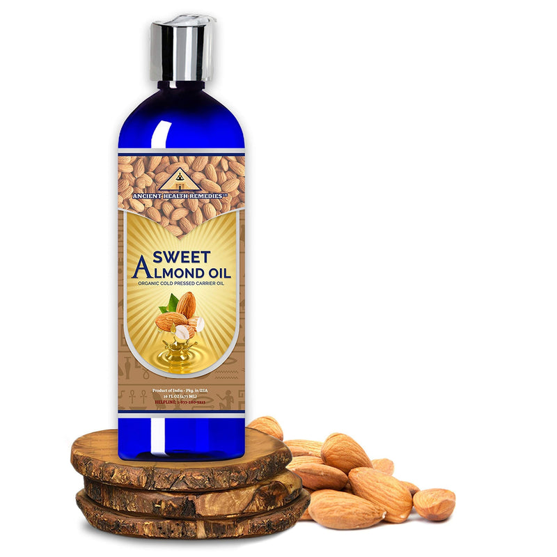 All-Natural Cold Pressed SWEET ALMOND CARRIER OIL 16 oz Greatly Priced Bulk Wholesale Oil For Beauty Skin Moisturizing DIY Body Butter, Hair & Skin Care Darkening (INDIA) - BeesActive Australia