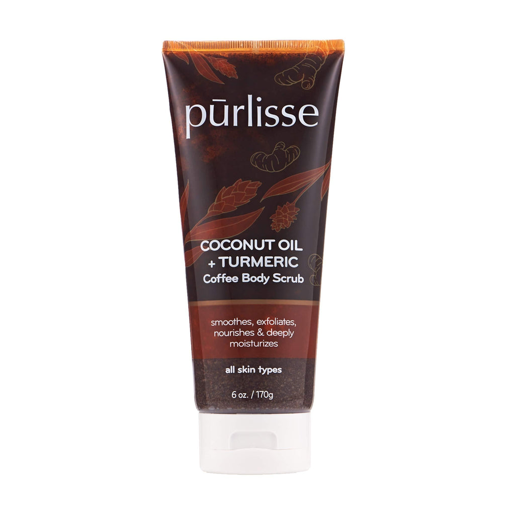 purlisse Coconut Oil Coffee + Turmeric Coffee Body Scrub: Cruelty-free & clean, Paraben & Sulfate-free, Gentle exfoliant, Anti-inflammatory |6oz - BeesActive Australia