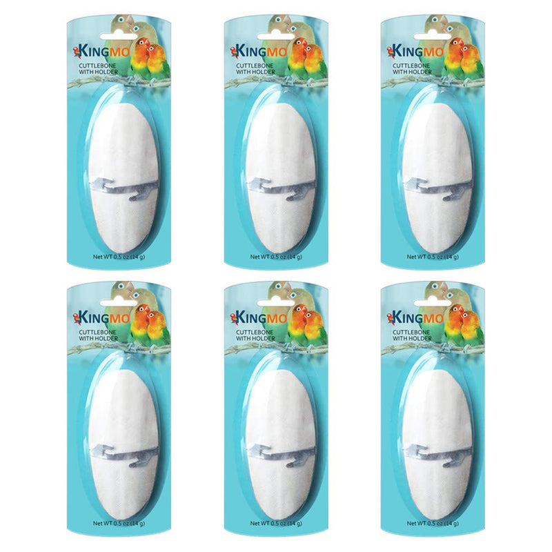 Jmxu's 5"-5.5" Bird Cuttlebone for Parakeets, Cuddle Bone with Metal Holder, Chewing Cuttlefish Bone for Sharp Beaks, Natural Birds Calcium Suitable for Parrots Cockatiels Budgie 6 pack-5"-5.5" each - BeesActive Australia