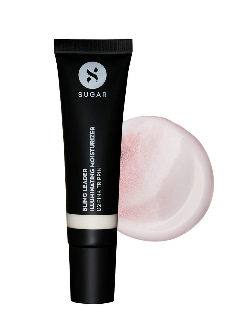 Sugar Cosmetics Bling Leader Illuminating Moisturizer02 Pink Trippin' (Cool Pink With A Pearl Finish)Highlighter, Protection against Pollution - BeesActive Australia