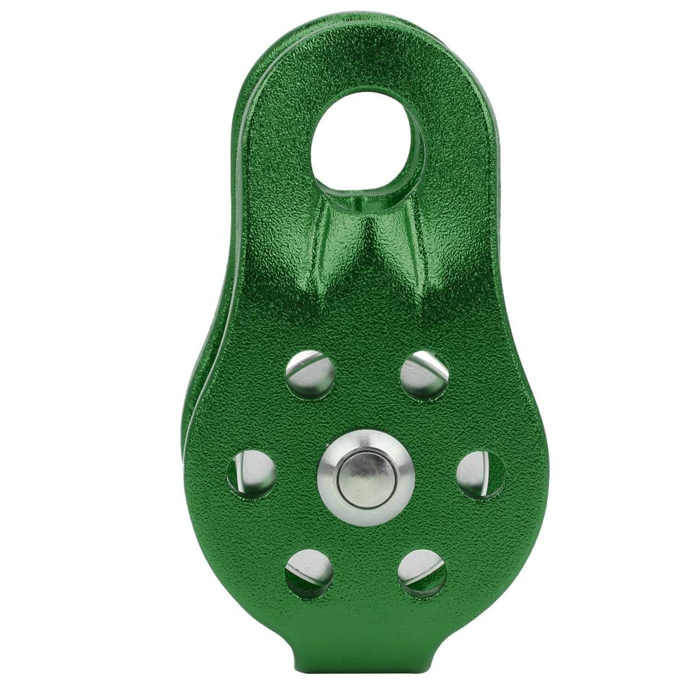 Climbing Pulley Universal Aluminum Alloy Fixed Mountaineering Rope Climbing Pulley Rescue Pulley for Rescue Rope Climbing, Aloft Work Green - BeesActive Australia