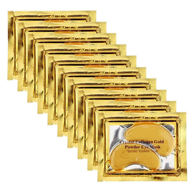 Jakuva 30 Pairs Collagen Gold Eye Masks Powder Crystal Gel Eye Masks For Anti Aging, Remove Bags, Anti Wrinkles, Moisturizing & Hydrating, Under Eye Patches (30 Pairs Gold) 30 Pairs Gold - BeesActive Australia