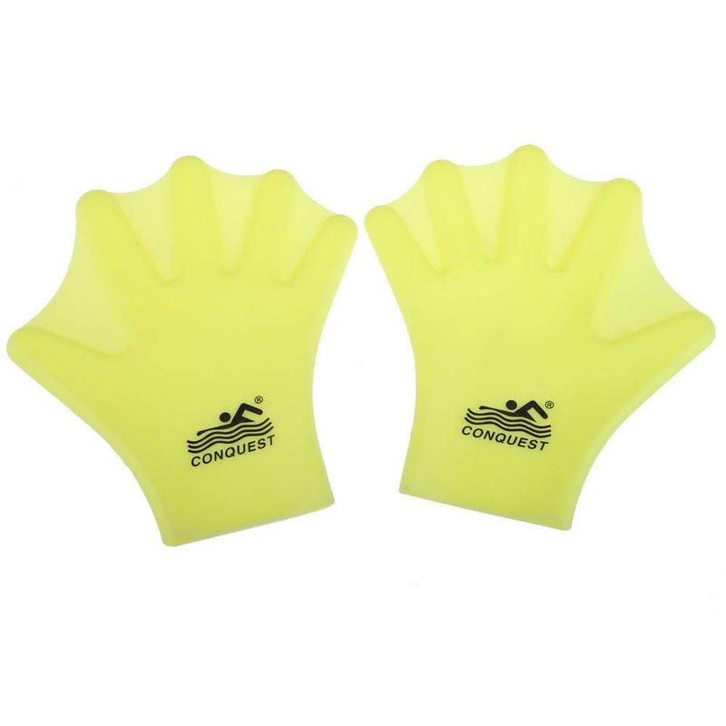 OMDD Silicone Webbed Swimming Gloves Aqua Fit Swim Training Gloves Web Gloves for Swimming,Closed Full Finger Webbed Water Gloves for Unisex Kids,2PCS - BeesActive Australia