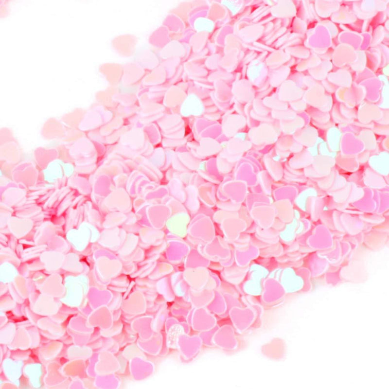 TOYANDONA 50g Nail Sequins Hearts Holographic Iridescent Nail Sequins Nail Art Decoration Stickers Shiny Nail Art Nail Sequins Nail Diy Art Decals (Pink) - BeesActive Australia