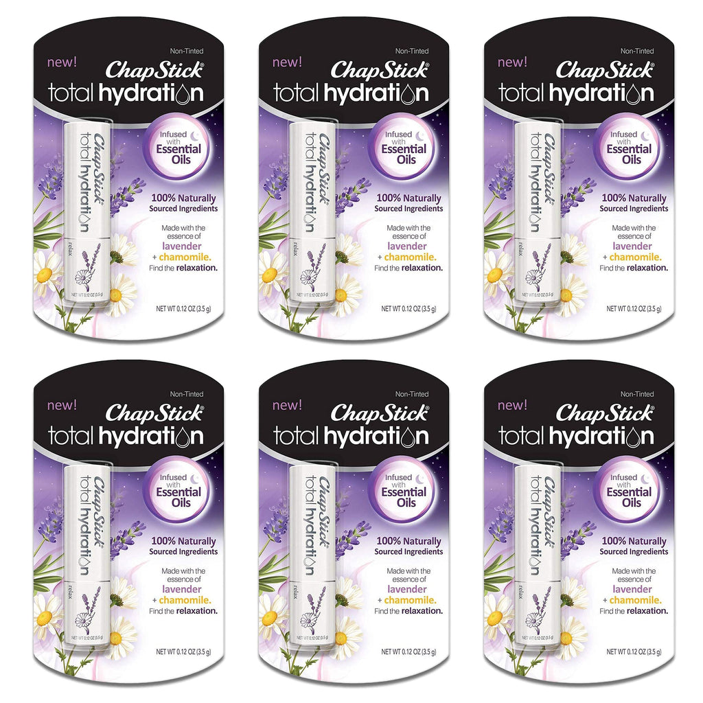 Chapstick Total Hydration Essential Oils Lip Balm - Relax - 0.12oz (Pack of 6) - BeesActive Australia