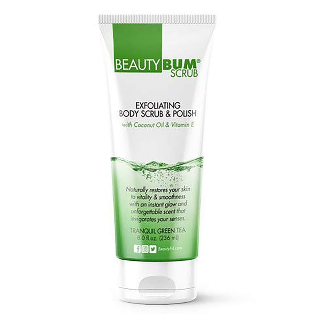 BeautyFit BeautyBum Scrub & Polish Anti-Cellulite and Muscle Toning Lotion Tranquil Green Tea, 8 Ounce - BeesActive Australia