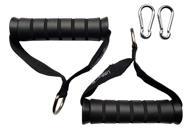 LiftBro Demon Elite Heavy Duty Fitness Handles (Pair) - Cable Machines & Resistance Bands (Black) - BeesActive Australia