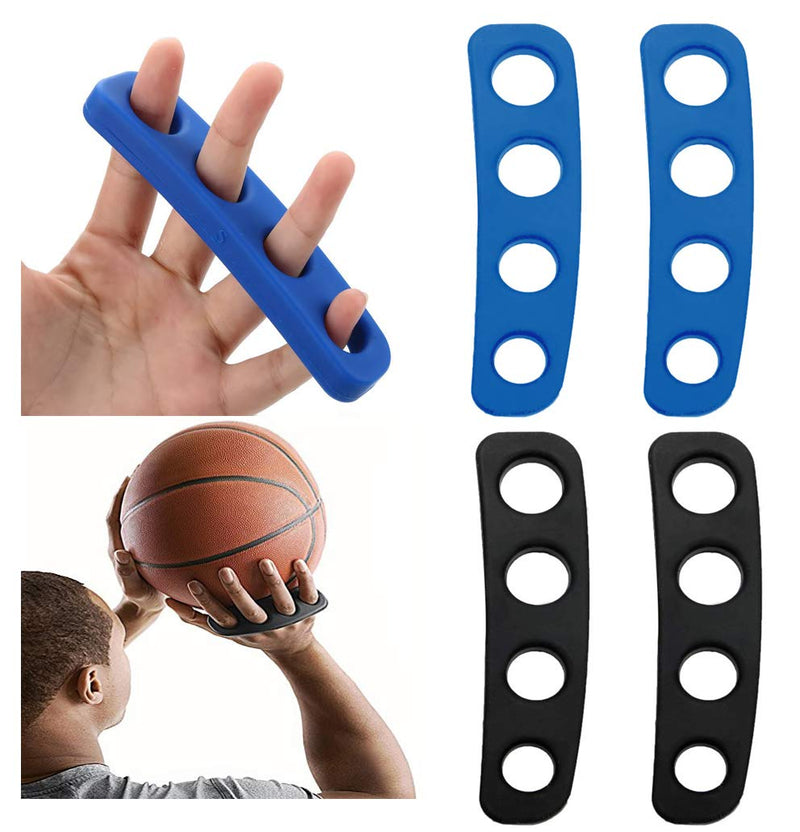 Wrzbest Basketball Shooting Trainer Aid Training Equipment Basketball Finger Spread Aids Posture Correction Device for Youth and Adult - Pack of 4, Blue and Black M - BeesActive Australia