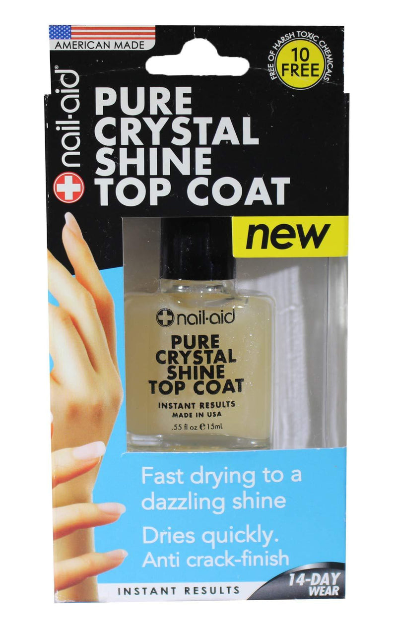 NAIL-AID Pure Crystal Shine Top Coat, 0.55 Fluid Ounce - BeesActive Australia