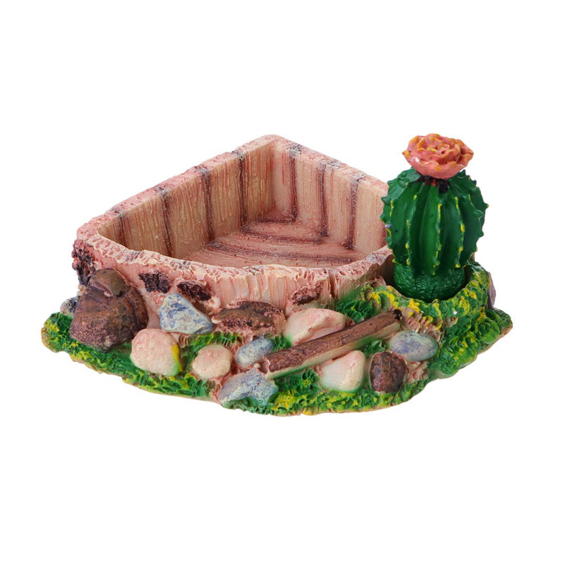 POPETPOP Reptile Water Bowl - Reptile Feeder Food Dish for Tortoise Lizard Frog Leopard Gecko Snake Chameleon Bearded Dragon Accessories 25588 13.5*10.5CM Picture 3 - BeesActive Australia