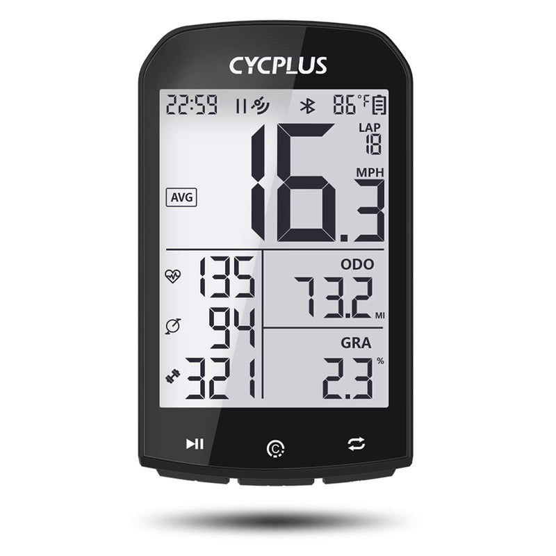 CYCPLUS GPS Bike Computer Waterproof Bicycle Speedometer and Odometer ANT+ Wireless Cycling Computer Compatible with App 2.9 Inch LCD Display with Backlight M1 - BeesActive Australia