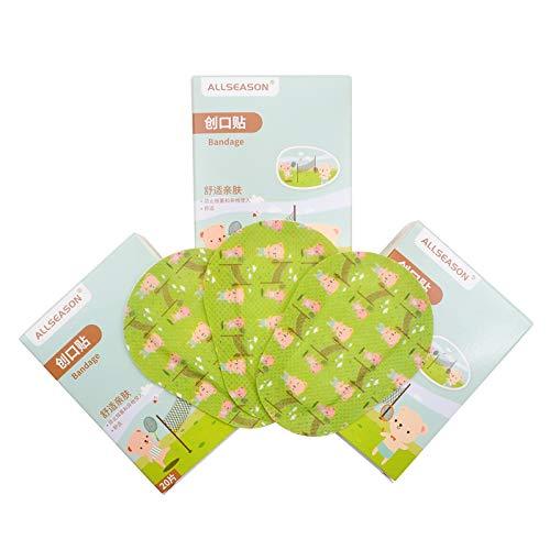 Cute Adhesive Eye Patches for Kids Girls Boys Disposable Eye Patch Pad for Amblyopia, Lazy Eye,Green(60 Count) - BeesActive Australia