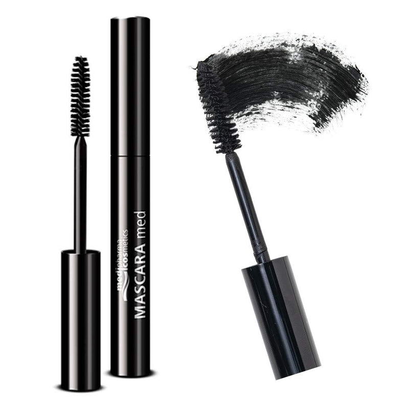 Medipharma Cosmetics Black Mascara Med - Paraben Free Mascara for Eyelashes, Dermatologist Tested for Sensitive Eyes, Promotes Eyelash Growth - Eyelash Thickening and Lengthening Mascara Eye Makeup - BeesActive Australia