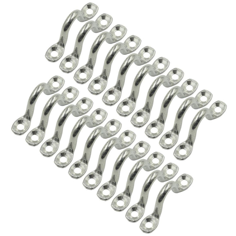 [AUSTRALIA] - Hxchen 20Pcs M5 316 Stainless Steel Bimini Boat Top PAD Eye, Eye Straps, Tie Down, Kayak Deck Loops, Tie Down Anchor Point, footman's Loop for Kayak Canoe Rigging 