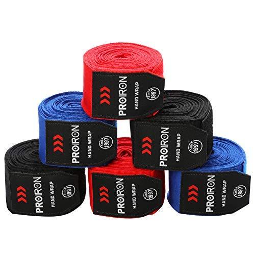 [AUSTRALIA] - PROIRON Handwraps Boxing for Men Women 180 inch Special Hand Wraps 100 inch for Kids MMA Muay Thai Kickboxing Martial Arts Training (Pair) #1 red 180" 