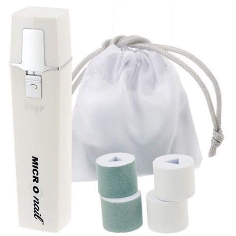 Emjoi Micro Mani Nail Buffer Polisher w/ 4 Smooth & Shine Rollers, Battery Operated (White) AP-8QW - BeesActive Australia