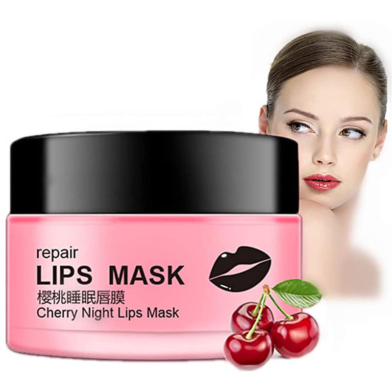 Lip Sleeping Mask, Lips Mask Cherry Night Moisturizing Hydrating Overnight Lip Mask Plumping Lip Treatment to Repair, Hydrate & Plump Dry, Chapped Lips, 20g - BeesActive Australia
