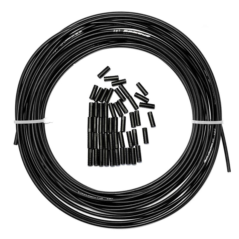 Farbetter Lined Bicycle Bike Derailleur/Shift Cable Housing, 4mm x 50ft, Including 50 PCS Cable End Caps Kit, The Most Trusted DIY Set for SRAM/Shimano Mountain Bike Road Bike Black - BeesActive Australia