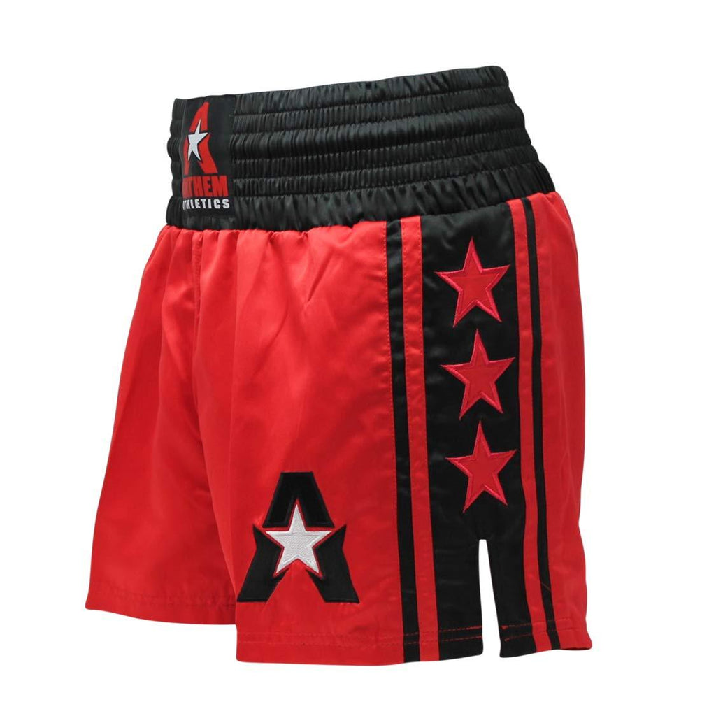 [AUSTRALIA] - Anthem Athletics Classic Muay Thai & Kickboxing Shorts Red & Black Large 