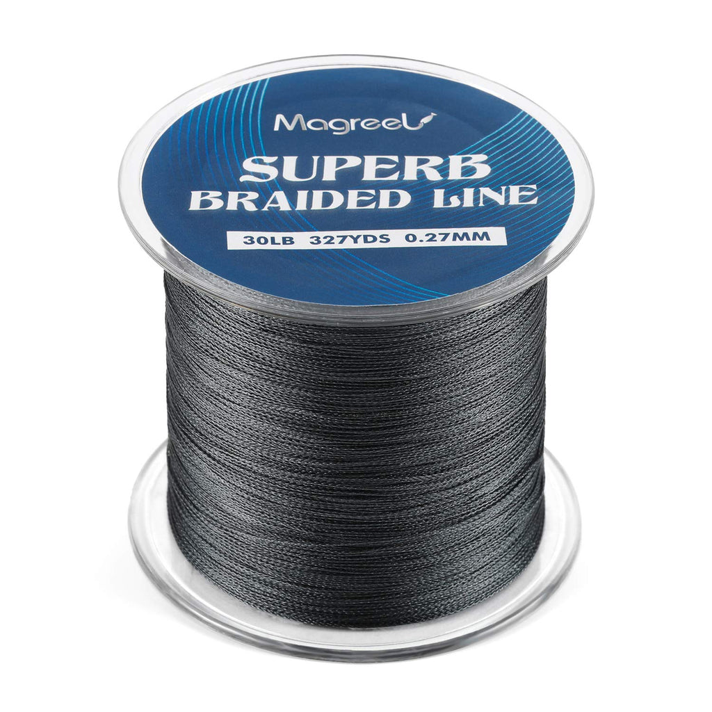 Magreel Braided Fishing Line, Abrasion Resistant Braided Lines High Performance Strong 4 or 8 Strand Superline Smaller Diameter Zero Stretch,6lb-80lb,327Yards,Green/Low-Vis Black 15 LB 0.18mm 327Yards - BeesActive Australia