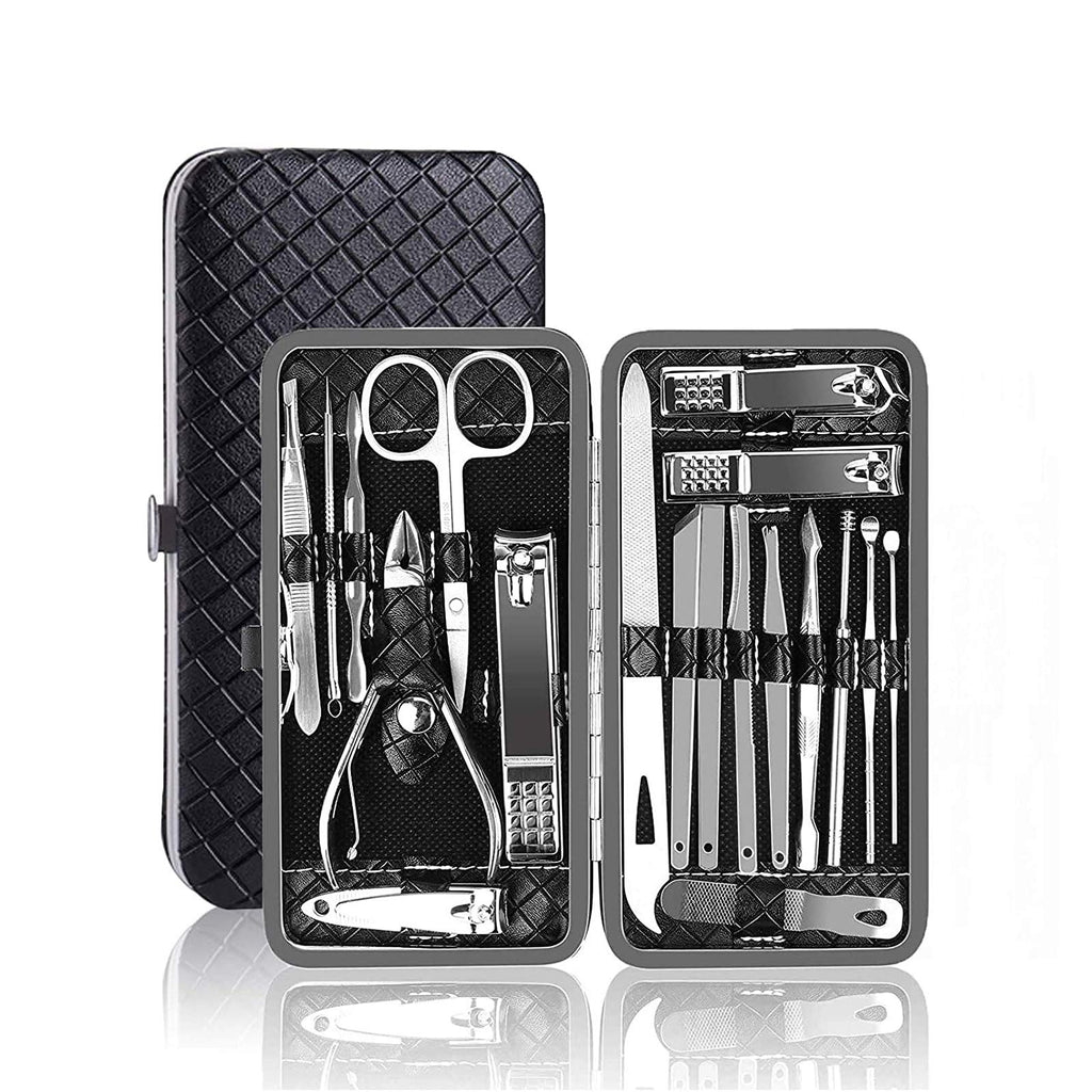 Manicure Set Nail Clippers Kit Pedicure Kit -19 Pieces Stainless Steel Manicure Kit Professional Grooming Kits Nail Tools Care for Travel or Home - BeesActive Australia