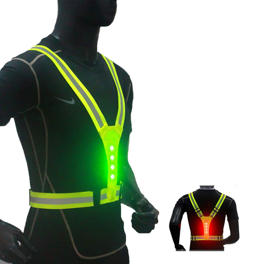 NeatTimes LED Reflective Harness Vest USB Rechargeable for Running Cycling Hiking in Night Sport, Make You Visible,Safe & Seen, Size Adjustable for Men and Women - BeesActive Australia