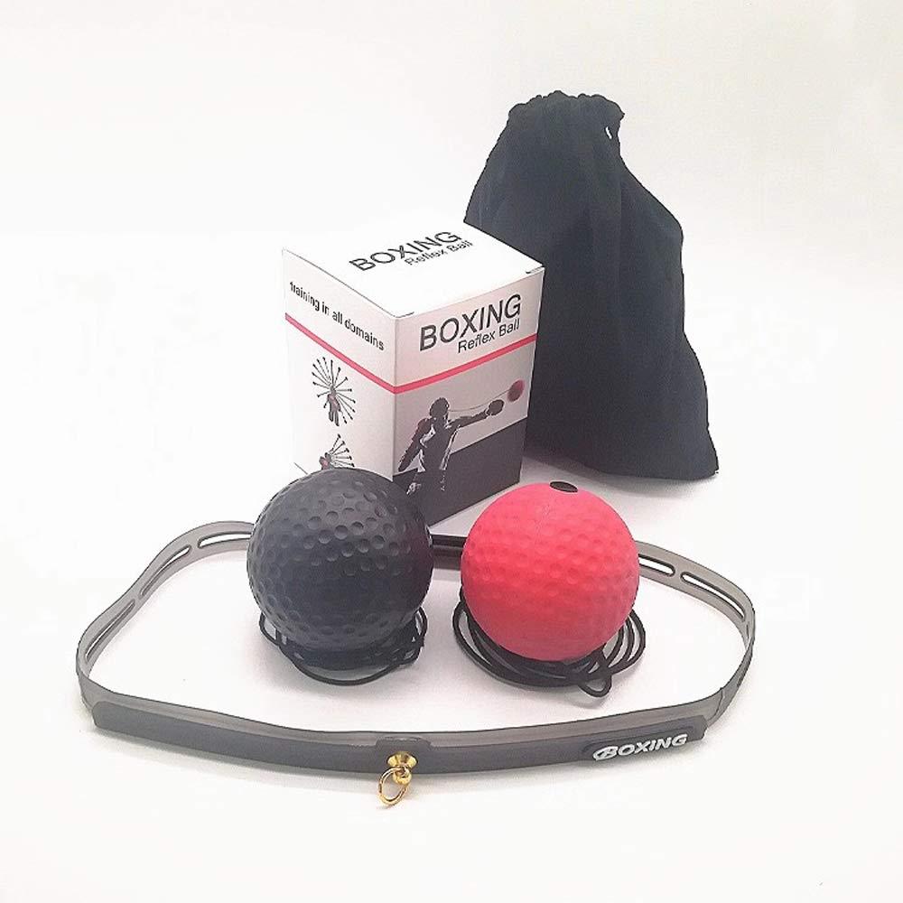 [AUSTRALIA] - Boxing Reflex Ball for Sports Training, 2 difficaulty Levels, Punching Speed Ball with Headband, Suit for Kids and Adults and The Aged People, Hand Speed and Eye Coordination Training Kit, 