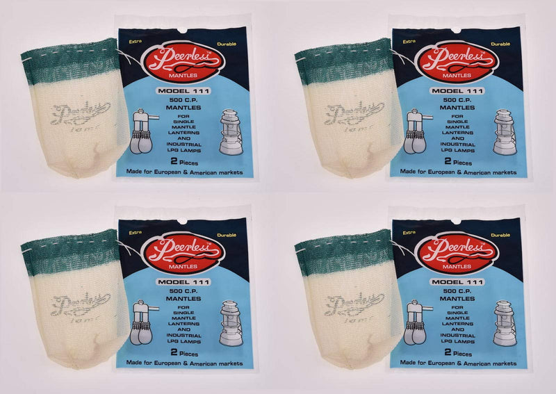 AUERLICHT Peerless 111 Mantles 4 Packs of 2 mantles (8 Mantles) 500 C.P. / 1111 or 11 Style Mantles - BeesActive Australia
