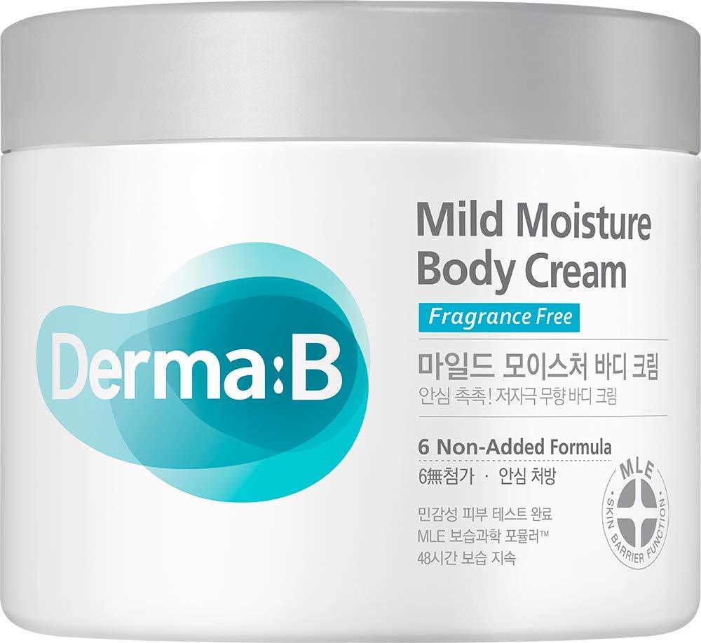 Derma B Mild Moisture Body Cream for Dry & Sensitive Skin with Shea Butter, Fragrance Free, 14.54 Fl Oz, 430ml - BeesActive Australia