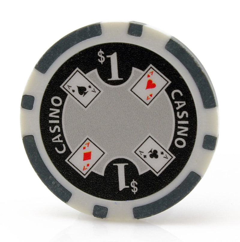 [AUSTRALIA] - Versa Games Casino Ace Chips in 11.5 Gram Weight - Pack of 50 (Choose Colors) White 