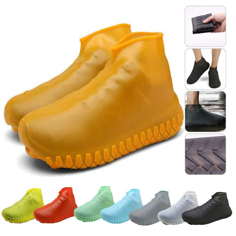 [AUSTRALIA] - Nirohee Silicone Shoes Covers, Shoe Covers, Rain Boots Reusable Easy to Carry for Women, Men, Kids. Orange Medium 