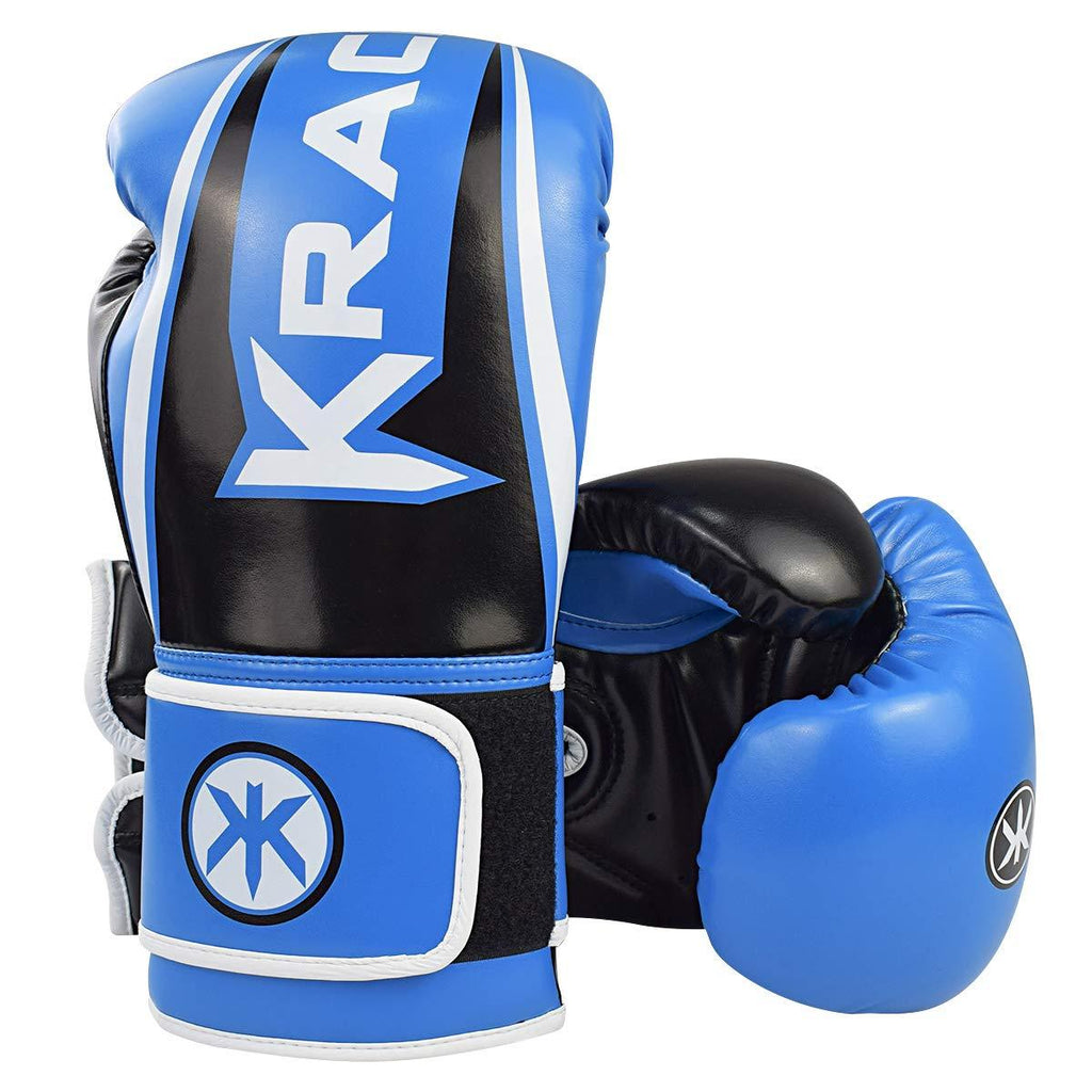 [AUSTRALIA] - Boxing Gloves Youth Training Gloves 6oz 8oz 10oz 12oz 14oz 16oz Kickboxing Sparring Muay Thai Boxing Gloves for Men Women Kids Blue 6 oz 