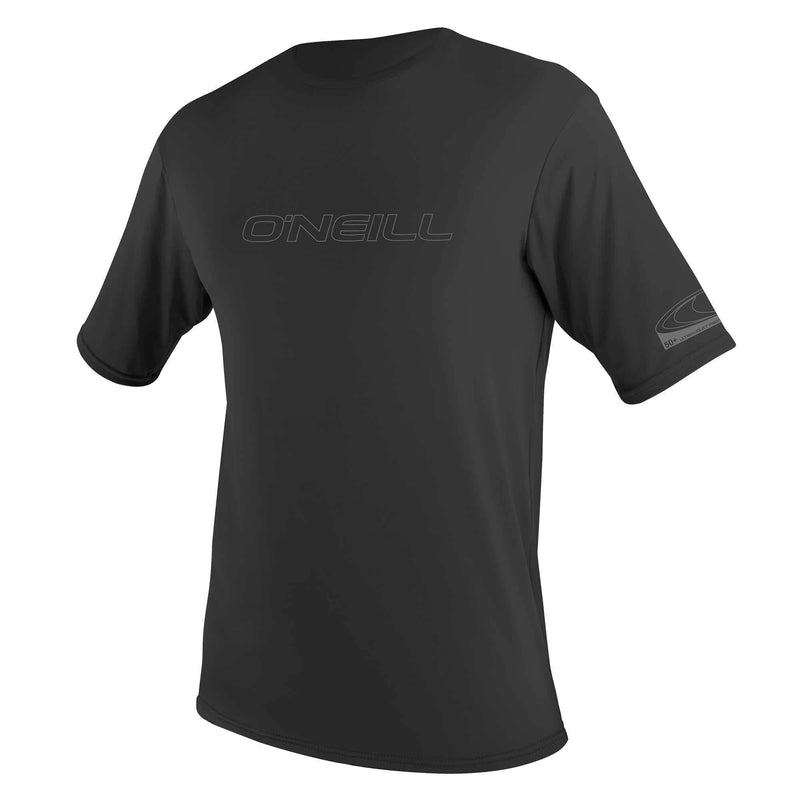 O'Neill Youth Basic Skins UPF 50+ Short Sleeve Sun Shirt 4 Black/Black - BeesActive Australia