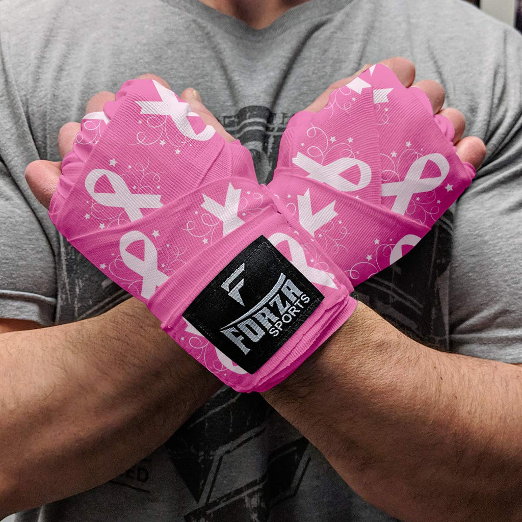 [AUSTRALIA] - Forza Sports 180" Mexican Style Boxing and MMA Handwraps Breast Cancer Awareness Pink 
