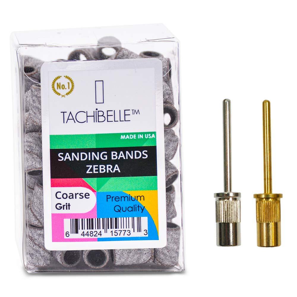 TachiBelle PREMIUM Made In USA Quality Professional Nail Sanding Bands ZEBRA Coarse Grit File + FREE 2 Mandrel - BeesActive Australia