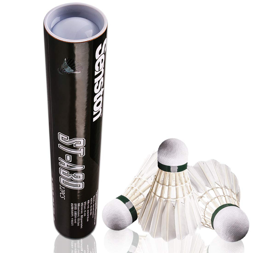 Senston A30 Badminton Shuttlecocks Feather Badminton Birdies with High Stability and Durability Badminton Ball 12 PACK - BeesActive Australia