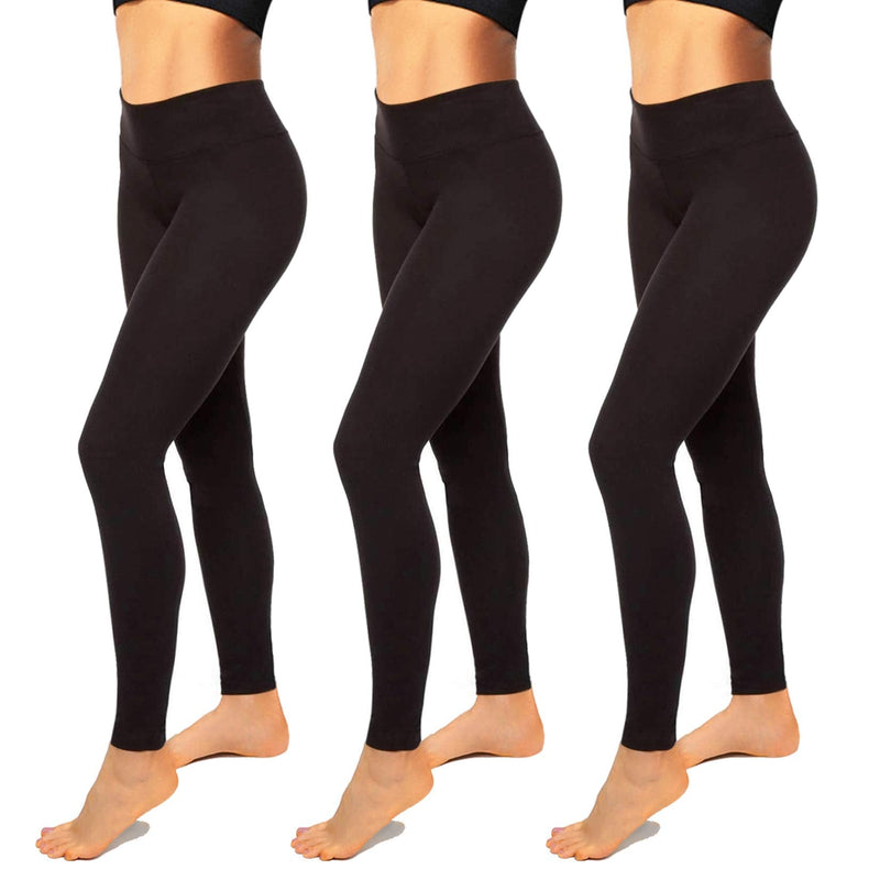High Waisted Leggings for Women-Womens Black Seamless Workout Leggings Running Tummy Control Yoga Pants Reg&Plus Size 1a-3 Pack Black Small-Medium - BeesActive Australia