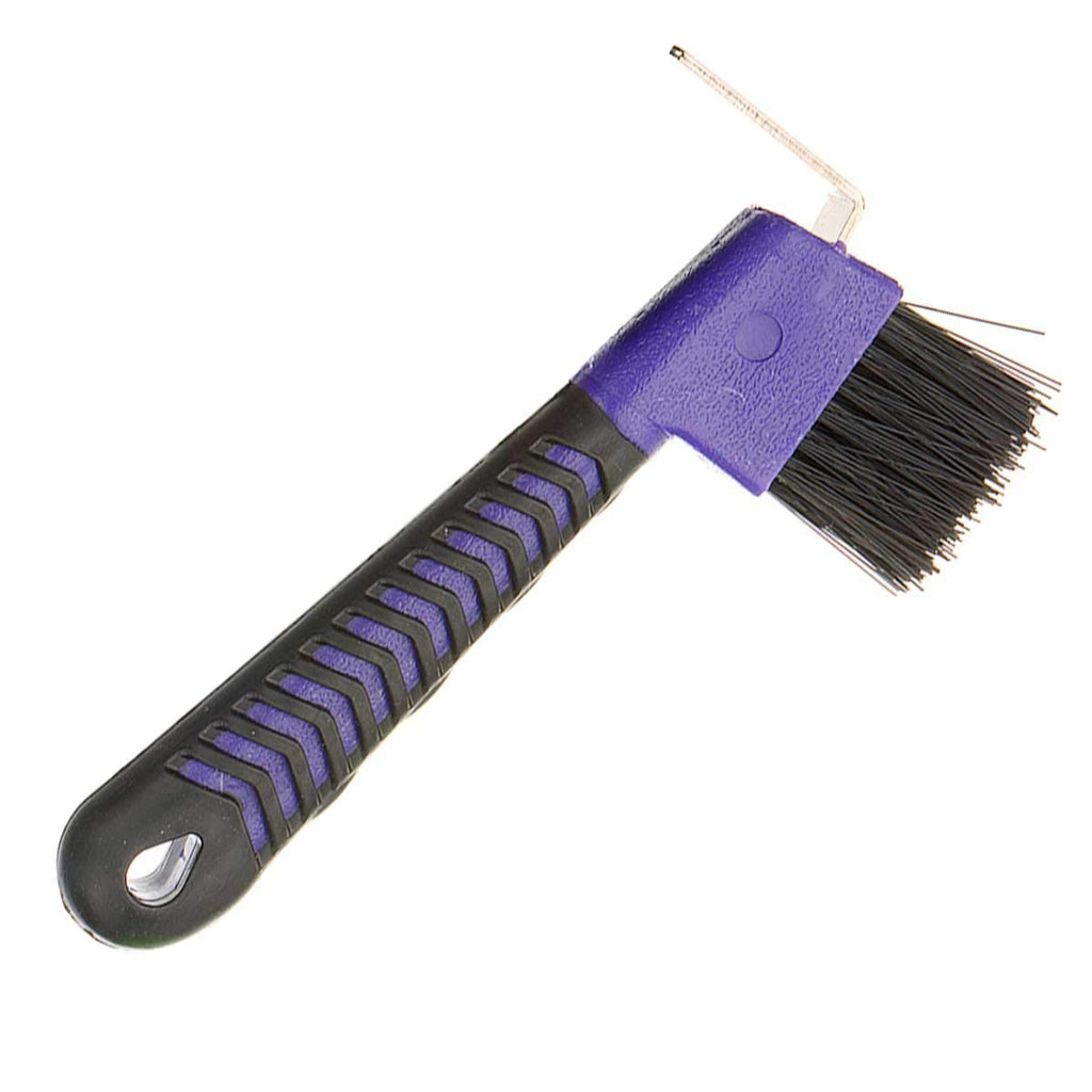 BOTH WINNERS Horse Hoof Pick Brush with Soft Touch Rubber Handle PURPLE - BeesActive Australia