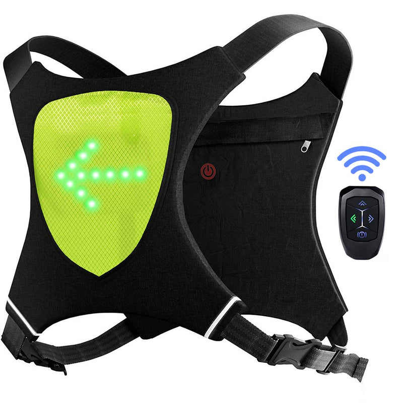 ECEEN LED Reflective Vest USB Rechargeable Bright Safety Lights Belt High Visibility & Adjustable Waist for Night Running Jogging Cycling Reflector Strips Signal Vest - BeesActive Australia