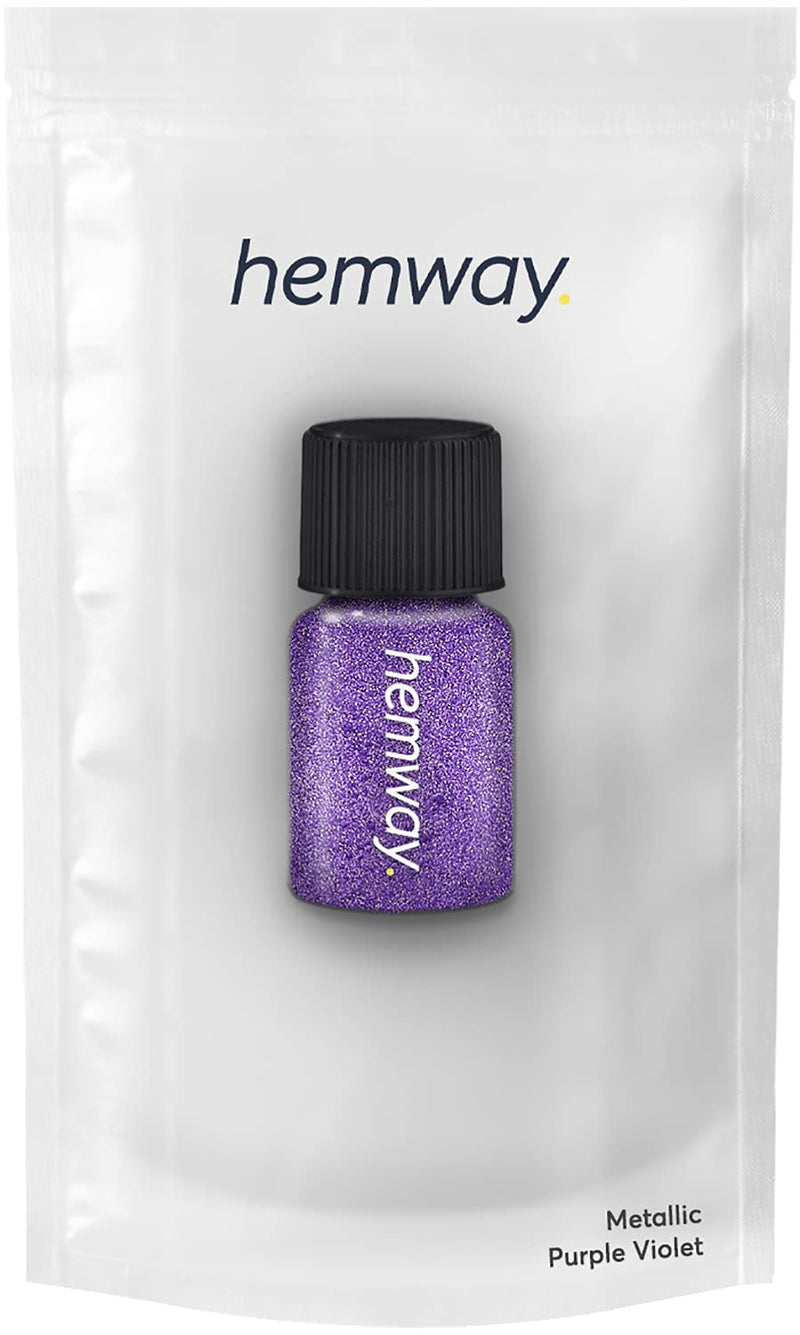 Hemway Pigment Powder Tube Premium Gel Nail Lip Gloss Dust Art Makeup Eyeshadow Face Body Eye Cosmetic Safe UV - 3.9g / 0.15oz - (Metallic Purple Violet) Metallic Purple Violet - BeesActive Australia