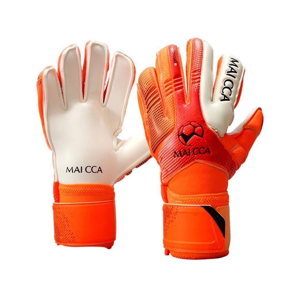 Wrzbest Youth Kids Goalkeeper Gloves Professional Goalie Gloves,Soccer Football Goalkeeper Gloves with Strong Grip and Finger Spines Protection for The Toughest Saves and Prevent Injuries Orange 5 - BeesActive Australia