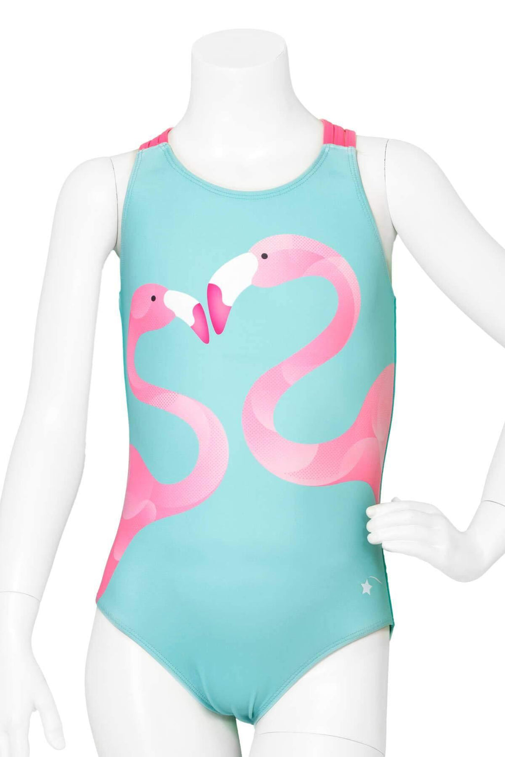 [AUSTRALIA] - Destira Girl's Flamingals Gymnastics Leotard Pink Child Large (10-12) 