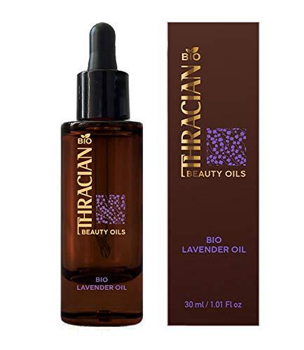 Thracian Bulgarian Beauty Lavender Oil with Bio Premium Certified Bulgarian Lavender, Anti-aging, Moisturizing Oil for Face, Body and Hair in 1.01 fl oz Glass with Dropper - BeesActive Australia