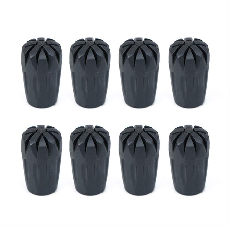 ANIUHL 8 Piece Rubber Trekking Pole Tips Hiking Walking Sticks Caps Ends Replacement Tip Protectors, Shock Absorbing and Enhanced Stability, 11mm Hole Diameter - BeesActive Australia