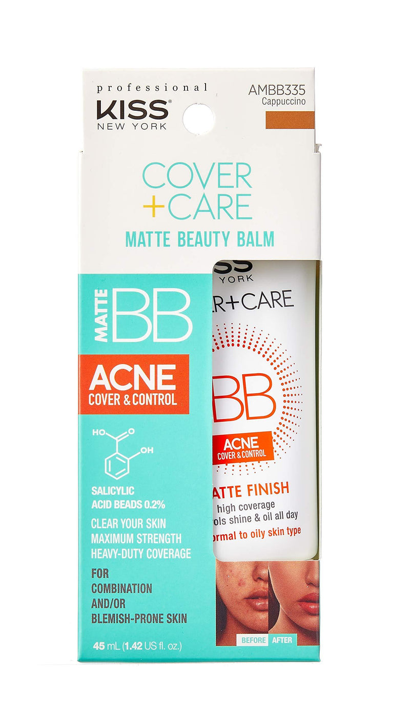 KISS Cover + Care Acne Control Matte Finish Beauty Balm- AMBB335 (Matte-Cappuccino) - BeesActive Australia
