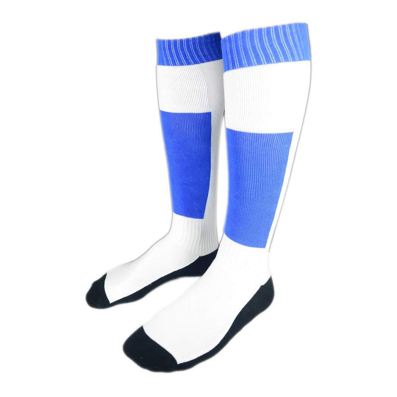[AUSTRALIA] - Fencing Socks,Fencing Socks for Epee, Sabre and Foil, Full Cotton Colorful Fencing Socks, Thickened Fencing Socks for Kids and Adult(1 Pair,Blue-Black/Pink-Black) Large Blue-Black 